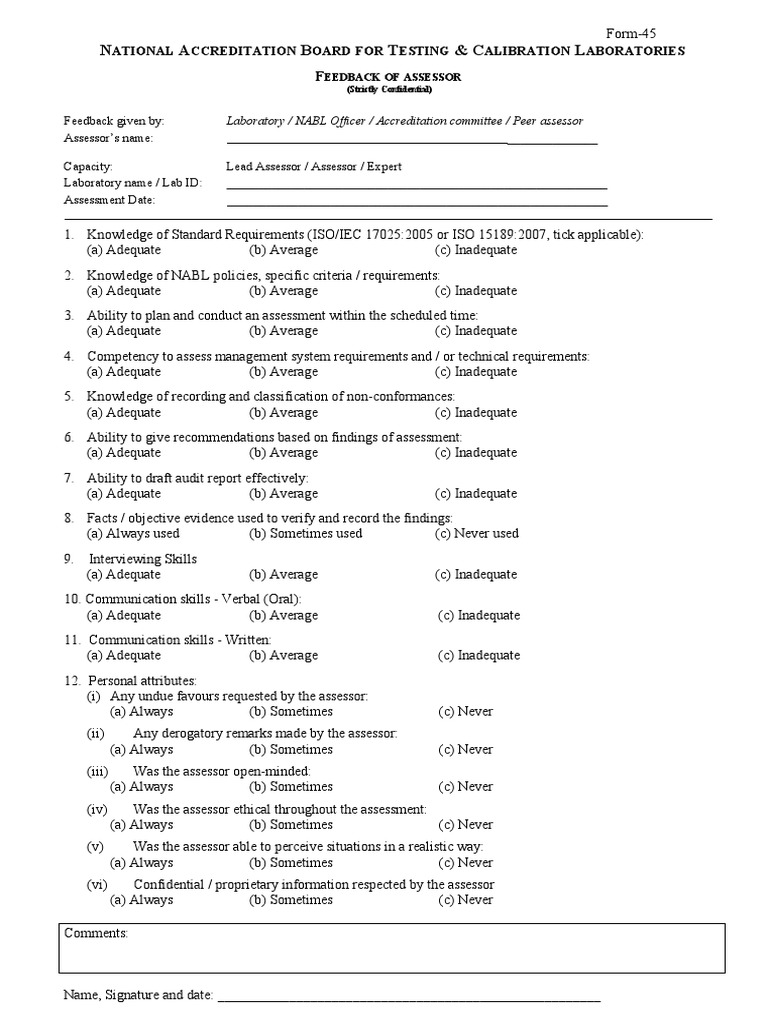 Form 45 | PDF | International Organization For Standardization