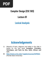 2 - Lexical Analyzer Lecture 01