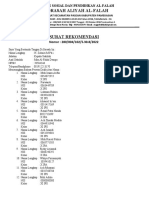 Surat Rekomendasi Bupati Cup 2022