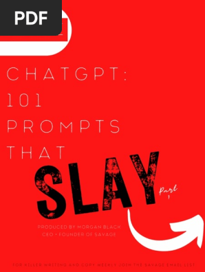 101 ChatGPT Prompts That SLAY Part 1 Produced by SAVAGE 1673713575