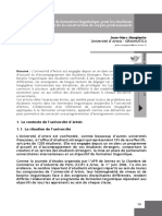 N Vers Un Référentiel de Formation Linguistique Pour Les Étudiants Étrangers À Partir de La Construction de Corpus Professionnels (Mangiante 2009)