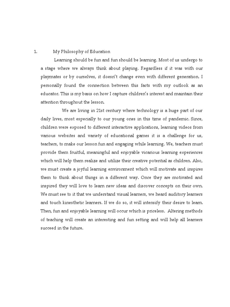 Final Examination In Philo Of Ed Pdf Learning John Dewey