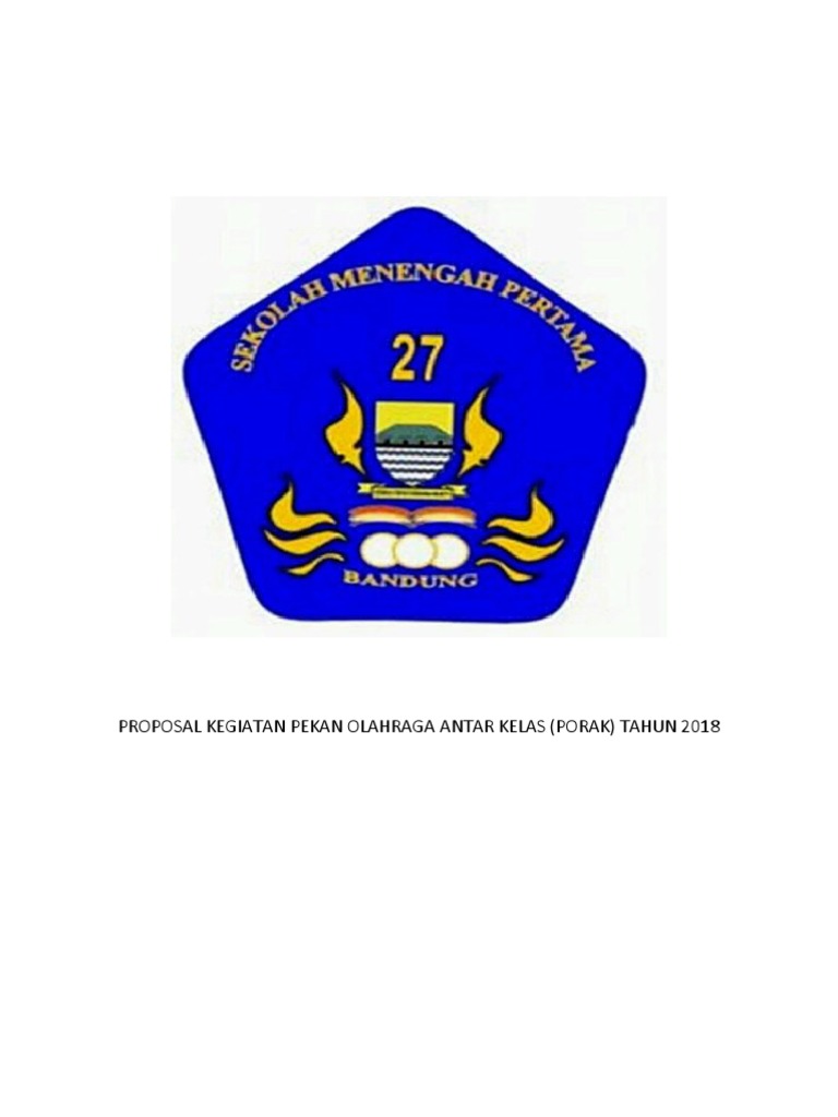 Proposal Kegiatan Pekan Olahraga Antar Kelas Pdf