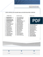 Lista Oficial de Viajes de Los Estudiantes - PDF