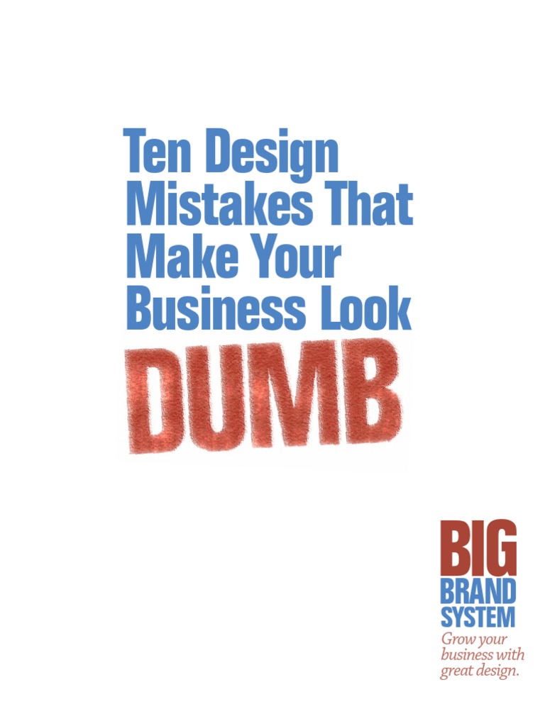 Avoid These 10 Design Mistakes | PDF | Typewriter | Brand