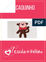 Molde Macaquinho de Feltro Escola de Feltro Post