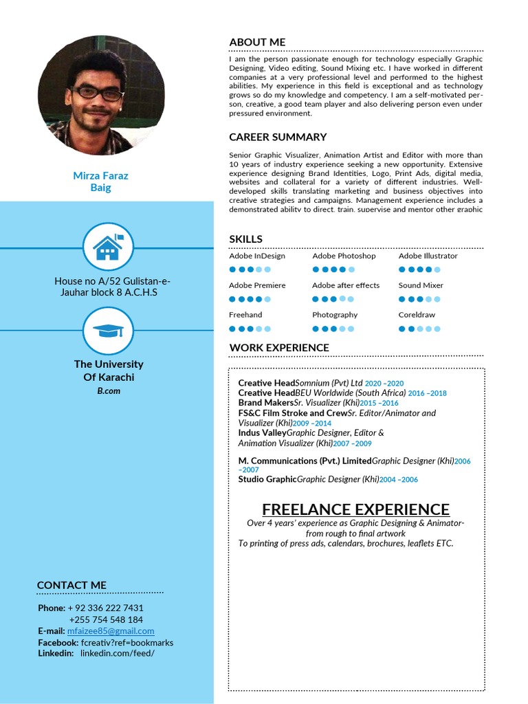 Faraz Resume | Download Free PDF | Graphic Design | Communication
