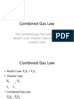 Combined Gas Law Equation