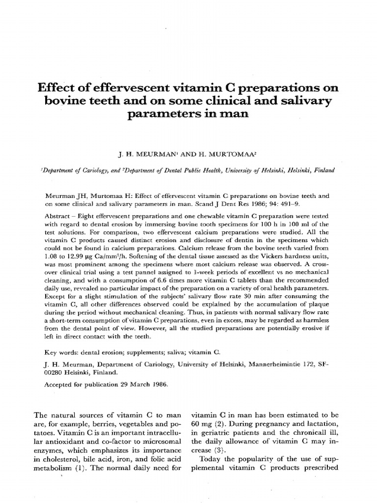 Vit C 1 PDF Oral Hygiene Vitamin C