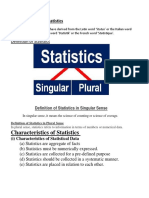 Introduction of Statistics