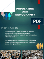 Contemporary World - Topic 8 - Demography and poppulation (1)