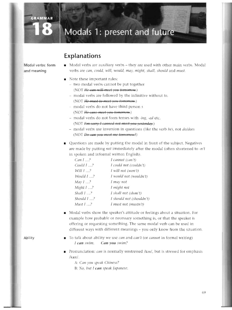 Modal Verbs Present Cls 5 Intensiv | PDF