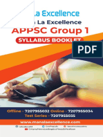 APPSC Group-I Syllabus Booklet