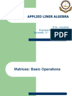 Applied Linear Algebra: Matrices and Transpose