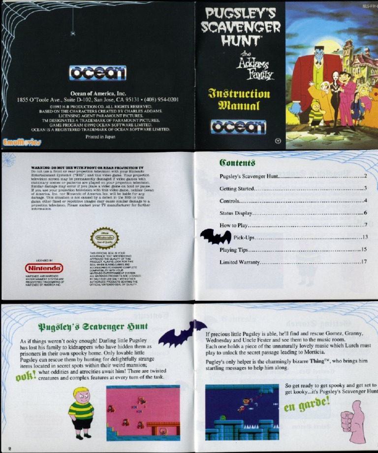 pugsley's scavenger hunt nes loose