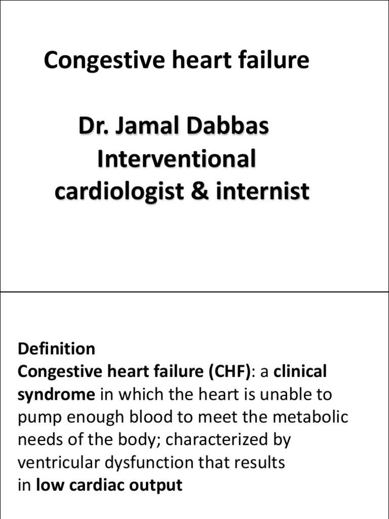 Management of Congestive Heart Failure | PDF | Heart Failure ...