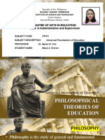 Philosophical Theories of Education