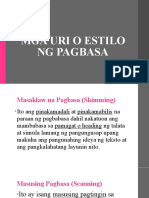 Mga Uri o Estilo NG Pagbasa