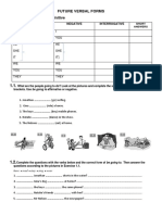 Future Verbal Forms Charts & Exercises