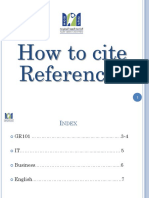 How To Cite References