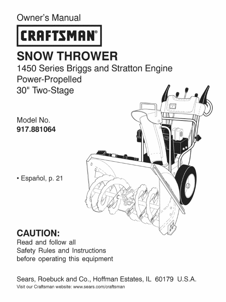 Craftsman 917 881064 Owners Manual 161166 | PDF | Motor Oil | Gasoline