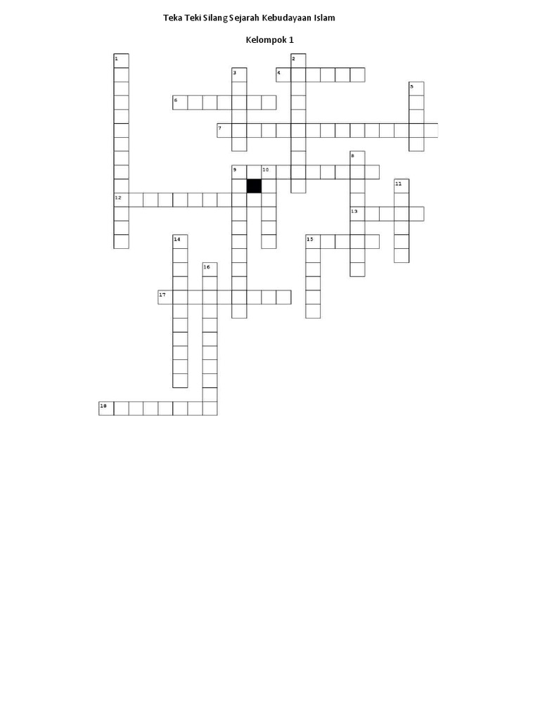 Teka Teki Silang Sejarah Kebudayaan Islam Pdf