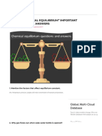 Class 11 ''Chemical Equilibrium'' Important Questions With Answers - Chemistry Tutorials