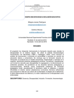 Formación Docente Discapacidad E Inclusión Educativa