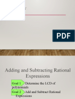 G8 Math Q1 - Week 4 Addition and Subtraction of Rational Expressions