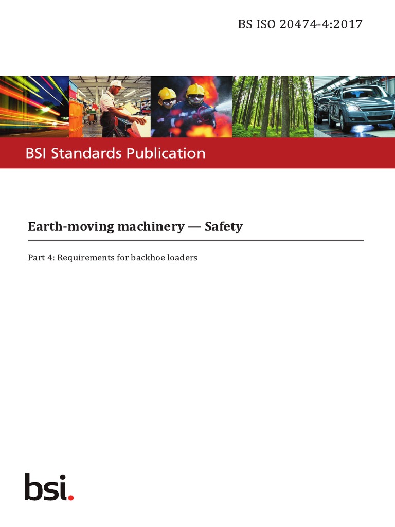 BS ISO 20474-4-2017 Backhoe Loaders | PDF | Loader