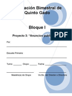 5to Grado - Bloque I - Proyecto 3