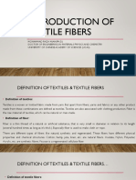YE 101 Lecture-1, Introduction of Textile Fibers