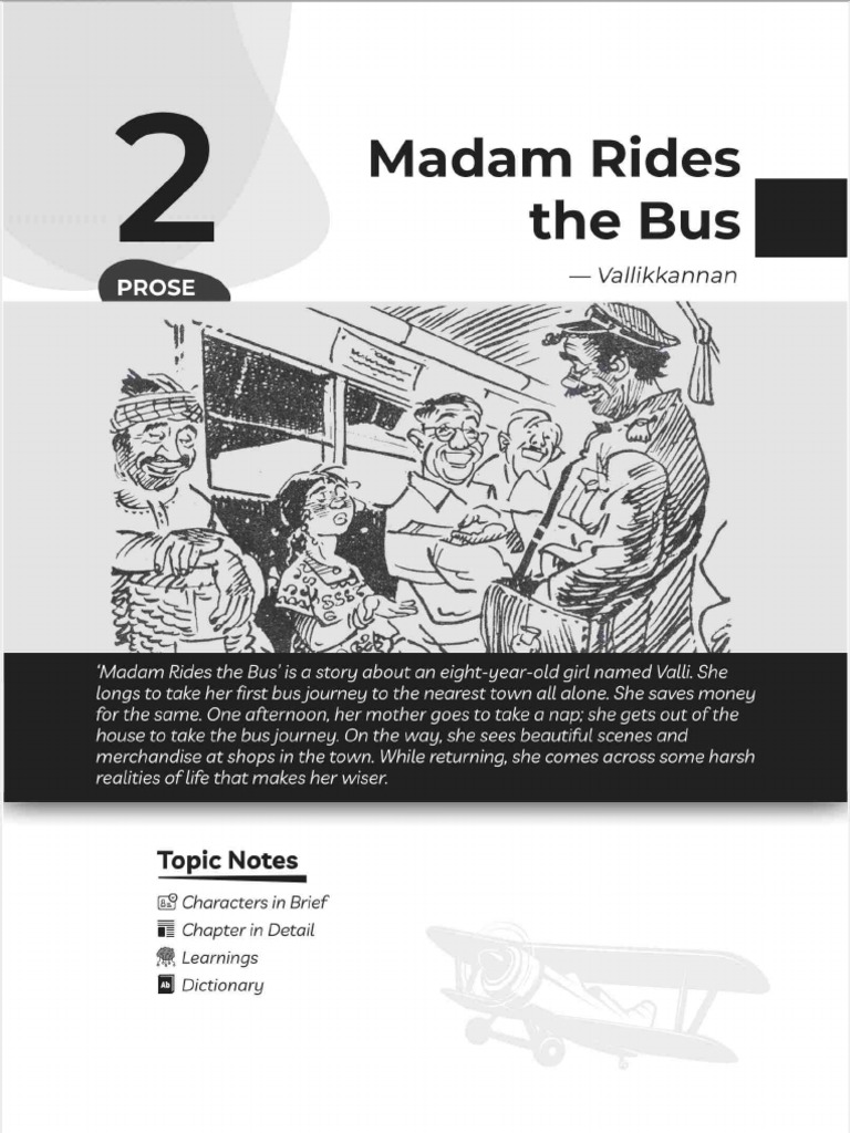 Madam Rides The Bus Class 10 | PDF