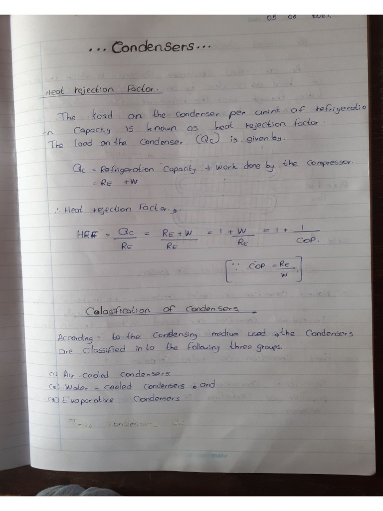 Refrigeration Note PDF