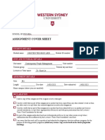 PSO MBA Assignment Cover Sheet Explains IR1 on HR's Effect