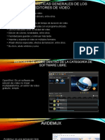 Características Generales de Los Editores de Video