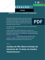 Texto Motivador - Limites Da Arte Na Contemporaneidade