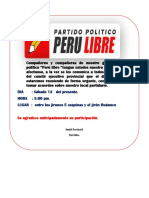 Comunicado Perú Libre