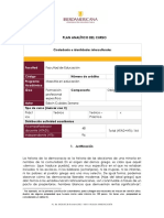 Plan Analítico Del Curso: Ciudadanía e Identidades Interculturales