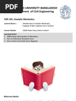 Lecture Sheet 1 - Introduction, Coplanar & Non Coplanar Forces