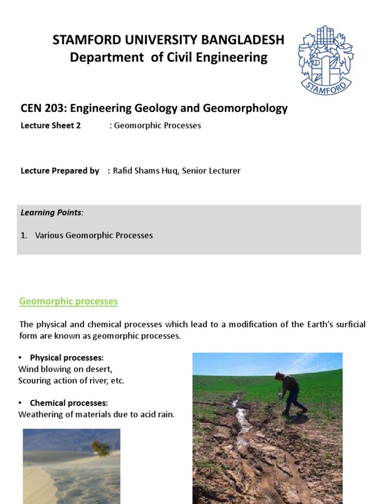 Lecture Notes On Geomorphology – Geomorphology Notes Pdf – MWCM