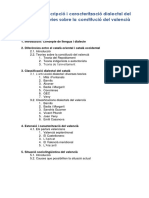 Tema 30. Descripció I Caracterització Dialectal Del Valencià. Teories Sobre La Constitució Del Valencià