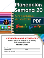 ?5° S20 PLANEACIÓN SEMANAL Esmeralda Te Enseña