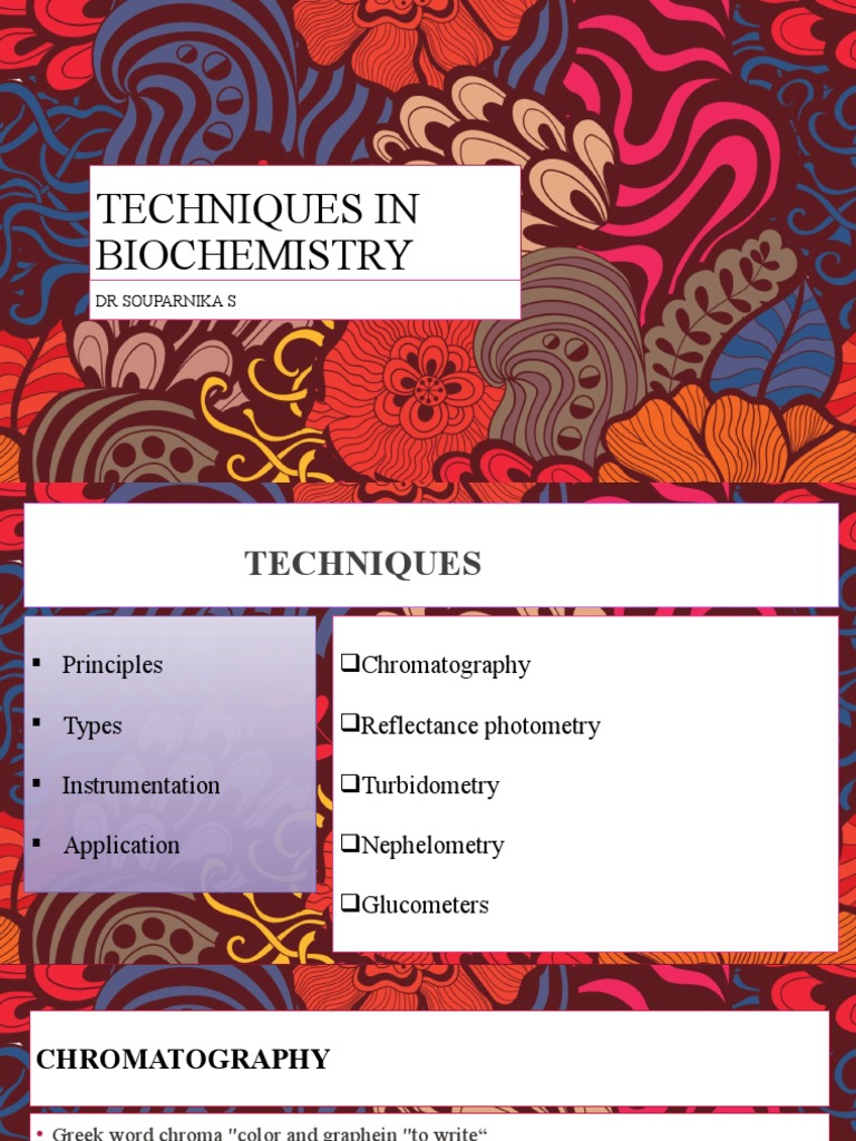 Techniques in Biochemistry PDF Chromatography Thin Layer Chromatography