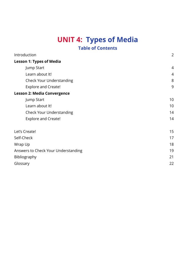 Types and Convergence of Media | PDF | Mass Media | Technological ...