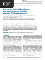 Deep Learning For Object Detection and Segmentation in Videos Toward An Integration With Domain Knowledge