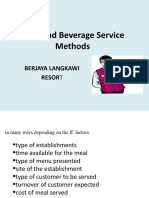 Food and Beverage Service Methods