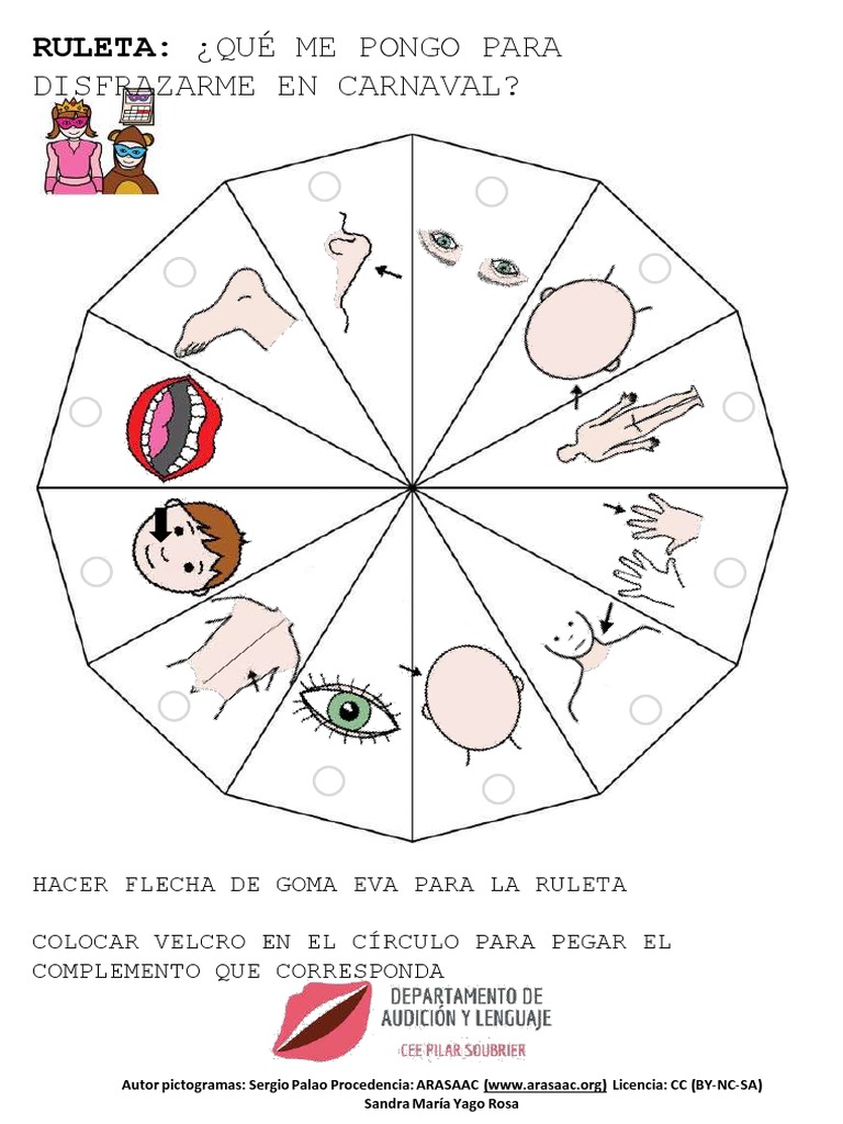 Ruleta de Disfraces para Carnaval | PDF