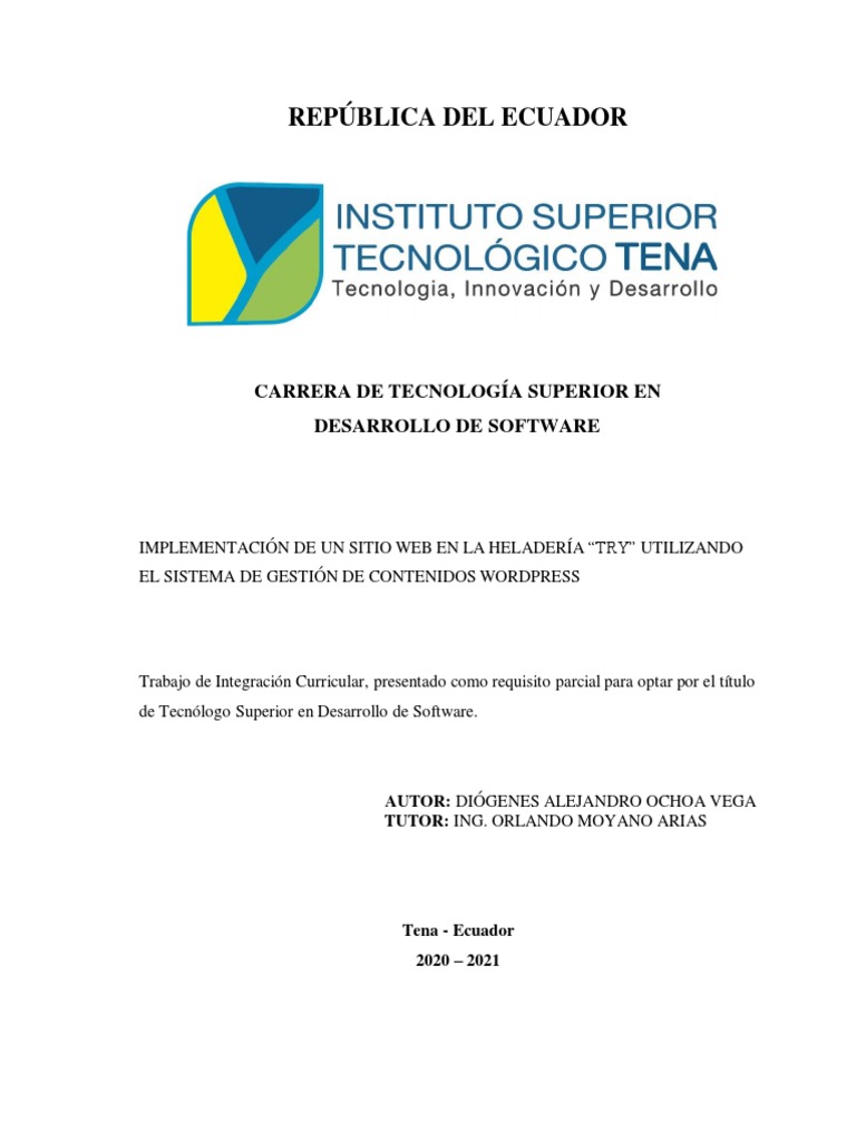 Implementaci n de un sitio web para la helader a try pdf mi sql