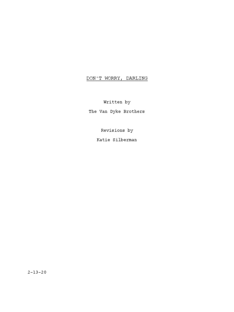 Don't Worry Darling | PDF